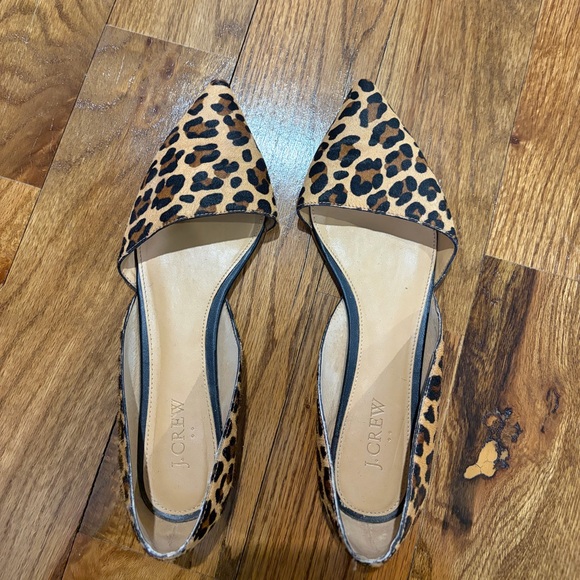 J. Crew Shoes - J. Crew Tan and Black Leopard Flats